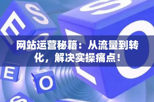 网站运营秘籍:从流量到转化,解决实操痛点! 网站运营秘籍:从流量到转化,解决实操痛点!