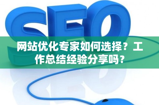 网站优化专家如何选择？工作总结经验分享吗？