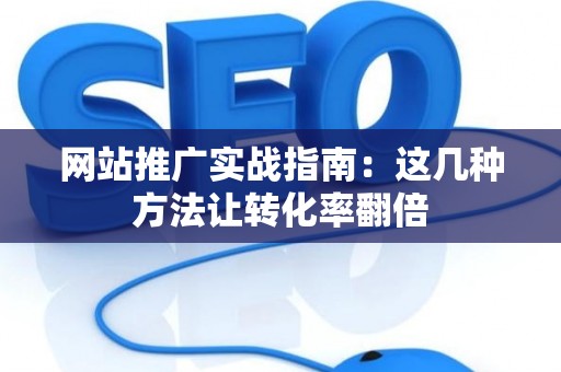 网站推广实战指南：这几种方法让转化率翻倍