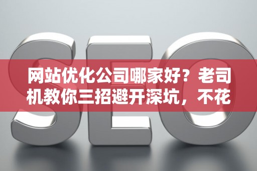 网站优化公司哪家好？老司机教你三招避开深坑，不花冤枉钱