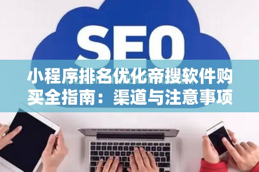 小程序排名优化帝搜软件购买全指南：渠道与注意事项