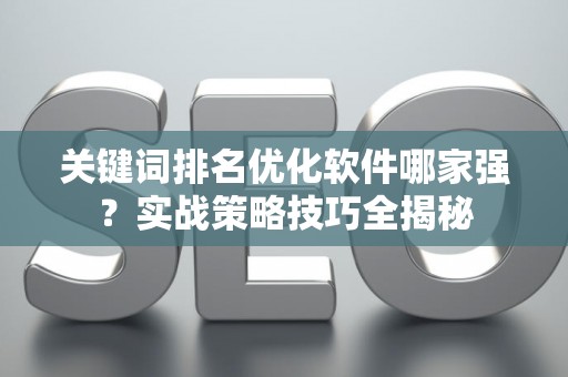 关键词排名优化软件哪家强？实战策略技巧全揭秘