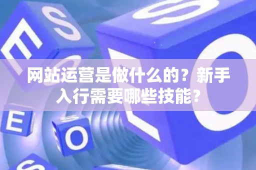 网站运营是做什么的？新手入行需要哪些技能？