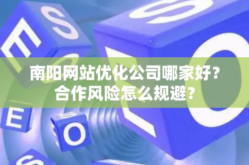 南阳网站优化公司哪家好？合作风险怎么规避？