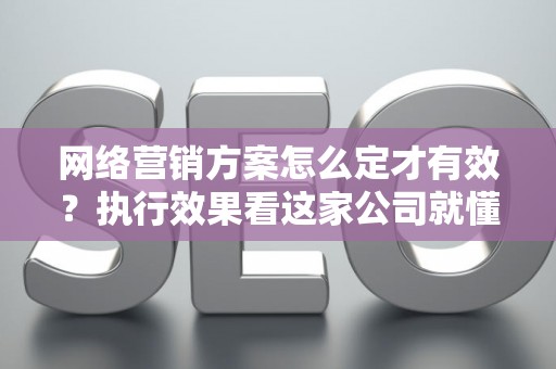 网络营销方案怎么定才有效？执行效果看这家公司就懂了